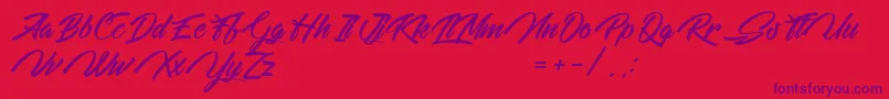 fuente WeekendOnTheMountains – Fuentes Moradas Sobre Fondo Rojo