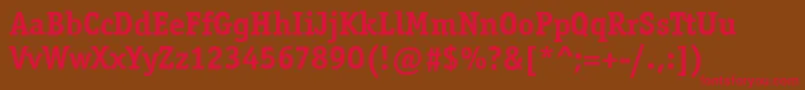 OfficinaSerifItcBold Font – Red Fonts on Brown Background