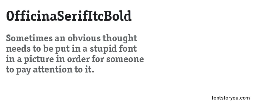 Review of the OfficinaSerifItcBold Font