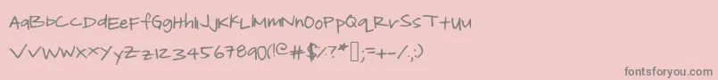 フォントBeasleyLight – ピンクの背景に灰色の文字