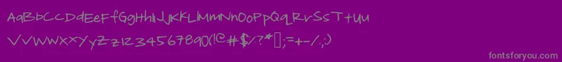 フォントBeasleyLight – 紫の背景に灰色の文字