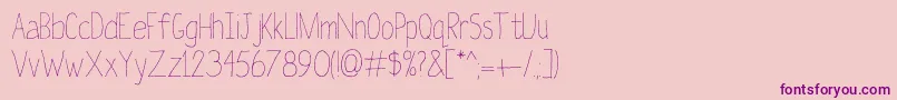 Weitere Informationen zur LaterOn-Schriftart LaterOn-Schriftart – Violette Schriften auf rosa Hintergrund