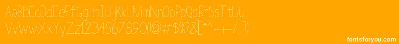 LaterOn-Schriftart – Weiße Schriften auf orangefarbenem Hintergrund