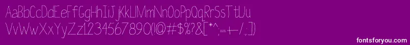LaterOn Font – White Fonts on Purple Background