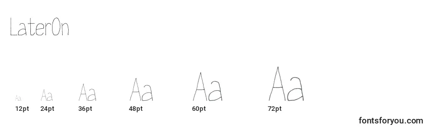 LaterOn Font Sizes