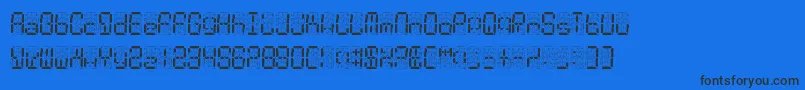 DigitalDust Font – Black Fonts on Blue Background