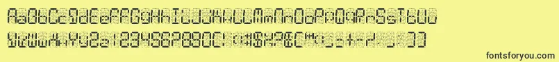 Czcionka DigitalDust – czarne czcionki na żółtym tle