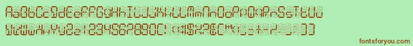 DigitalDust-fontti – ruskeat fontit vihreällä taustalla