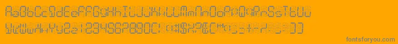 DigitalDust Font – Gray Fonts on Orange Background