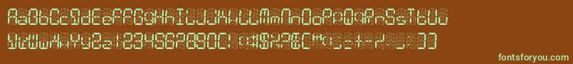 Шрифт DigitalDust – зелёные шрифты на коричневом фоне
