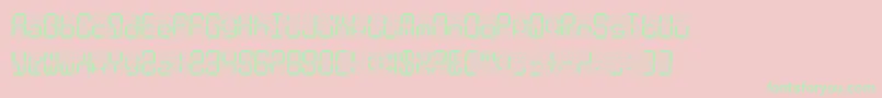 DigitalDust Font – Green Fonts on Pink Background