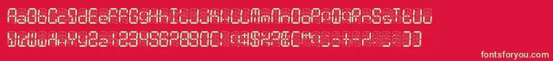 DigitalDust Font – Green Fonts on Red Background