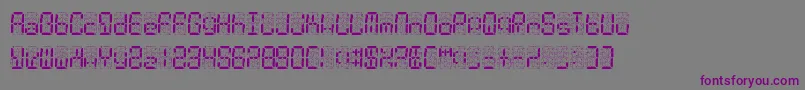 DigitalDust-fontti – violetit fontit harmaalla taustalla