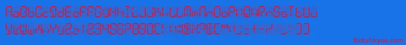 DigitalDust Font – Red Fonts on Blue Background