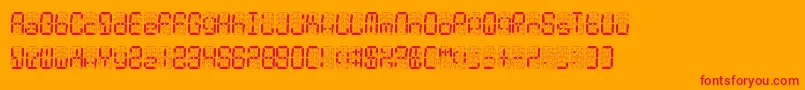 DigitalDust Font – Red Fonts on Orange Background