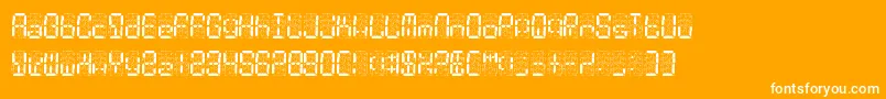 DigitalDust Font – White Fonts on Orange Background