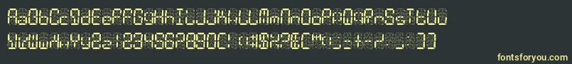 Fonte DigitalDust – fontes amarelas em um fundo preto