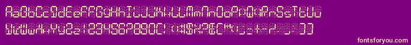 Czcionka DigitalDust – żółte czcionki na fioletowym tle