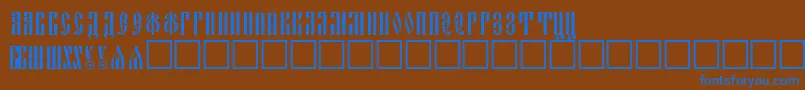 Подробнее о шрифте Slavjani Шрифт Slavjani – синие шрифты на коричневом фоне