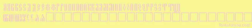 Slavjani Font – Pink Fonts on Yellow Background