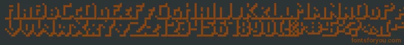 Easeofuseshadow-fontti – ruskeat fontit mustalla taustalla