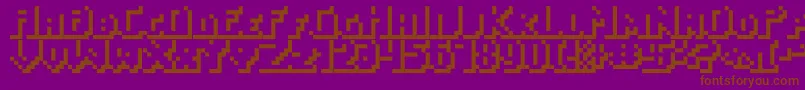 Easeofuseshadow Font – Brown Fonts on Purple Background