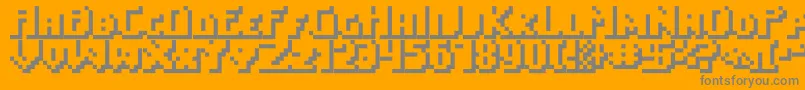 Easeofuseshadow Font – Gray Fonts on Orange Background