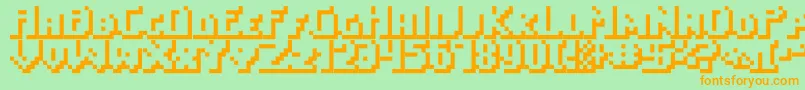 Easeofuseshadow Font – Orange Fonts on Green Background