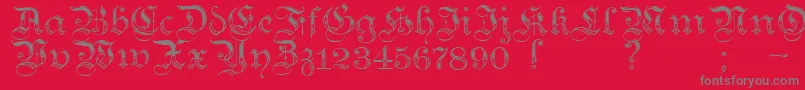 TeutonicNo4Demibold Font – Gray Fonts on Red Background