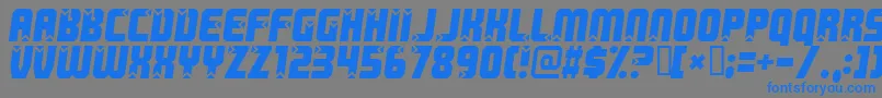 Killerboots Font – Blue Fonts on Gray Background