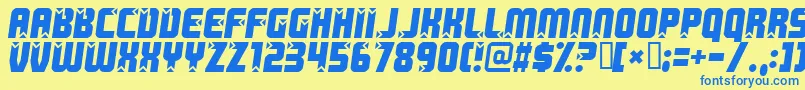 Killerboots Font – Blue Fonts on Yellow Background