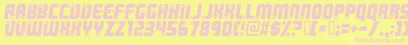 Killerboots Font – Pink Fonts on Yellow Background