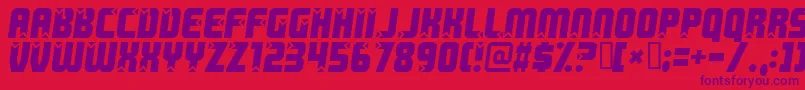 Killerboots Font – Purple Fonts on Red Background