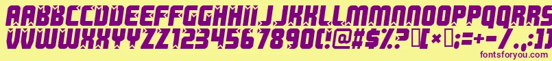 Killerboots Font – Purple Fonts on Yellow Background
