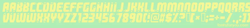 Killerboots Font – Yellow Fonts on Green Background