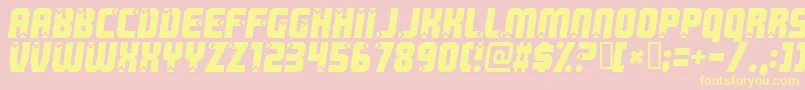 Killerboots Font – Yellow Fonts on Pink Background