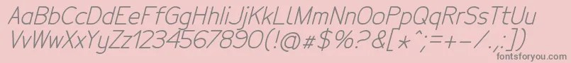 fuente TecnicoRegularitalic – Fuentes Grises Sobre Fondo Rosa