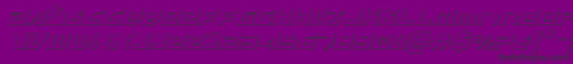 UnoEstado3DItalic Font – Black Fonts on Purple Background