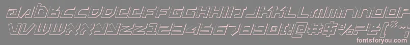 UnoEstado3DItalic-Schriftart – Rosa Schriften auf grauem Hintergrund