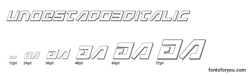 UnoEstado3DItalic Font Sizes