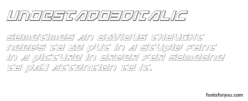 Review of the UnoEstado3DItalic Font