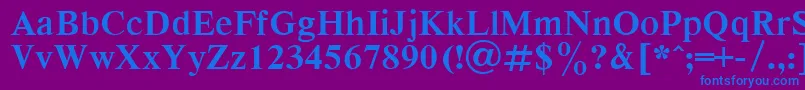Respect7 Font – Blue Fonts on Purple Background