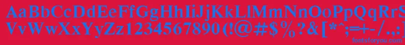 Respect7 Font – Blue Fonts on Red Background