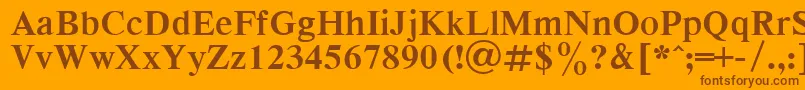 Respect7 Font – Brown Fonts on Orange Background