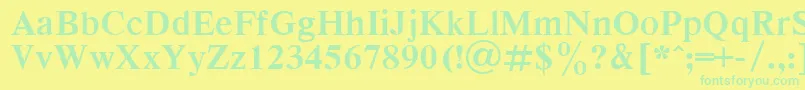 Respect7 Font – Green Fonts on Yellow Background