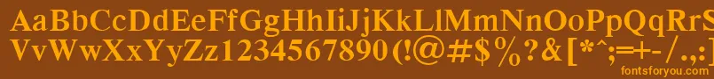 Respect7 Font – Orange Fonts on Brown Background