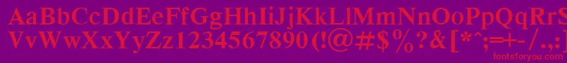 Respect7 Font – Red Fonts on Purple Background