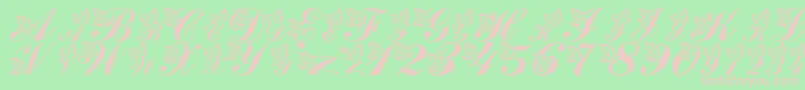 LmsHollyJollyChristmas Font – Pink Fonts on Green Background