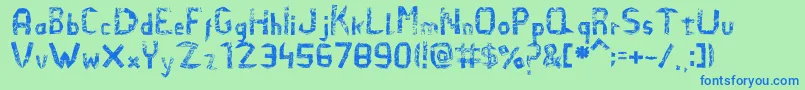 Elefidearena Font – Blue Fonts on Green Background