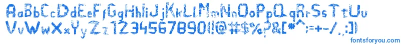フォントElefidearena – 青いフォント